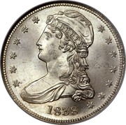 USA Half Dol. Capped Bust Half Dollar 1838 KM# 65 LIBERTY coin obverse USA Half Dol. Capped Bust Half Dollar 1838 KM# 65 LIBERTY coin obverse