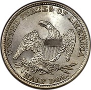 USA Half Dol. Capped Bust Half Dollar 1838 KM# 65 UNITED STATES OF AMERICA HALF DOL. coin reverse USA Half Dol. Capped Bust Half Dollar 1838 KM# 65 UNITED STATES OF AMERICA HALF DOL. coin reverse
