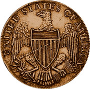 USA Half Dollar 1792 KM# Tn59.1b Washington Pieces UNITED STATES OF AMERICA coin reverse