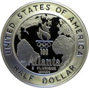USA Half Dollar 1996 Atlanta Olympics - basetball 1995 S Proof KM# 262 UNITED STATES OF AMERICA HALF DOLLAR 100 ATLANTA E PLURIBUS UNUM coin reverse USA Half Dollar 1996 Atlanta Olympics - basetball 1995 S Proof KM# 262 UNITED STATES OF AMERICA HALF DOLLAR 100 ATLANTA E PLURIBUS UNUM coin reverse