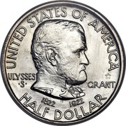 USA Half Dollar Grant Memorial 1922 KM# 151.2 UNITED STATES OF AMERICA ULYSSES GRANT HALF DOLLAR 1822 1922 coin obverse USA Half Dollar Grant Memorial 1922 KM# 151.2 UNITED STATES OF AMERICA ULYSSES GRANT HALF DOLLAR 1822 1922 coin obverse