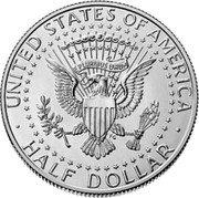 USA Half Dollar Kennedy 2021 D 	 KM# A202b UNITED STATES OF AMERICA HALF DOLLAR E PLURIBUS UNUM coin reverse USA Half Dollar Kennedy 2021 D 	 KM# A202b UNITED STATES OF AMERICA HALF DOLLAR E PLURIBUS UNUM coin reverse
