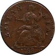 USA Halfpenny Machin's Mills 1788 KM# 13 BRITAN NIA. 1778 coin reverse USA Halfpenny Machin's Mills 1788 KM# 13 BRITAN NIA. 1778 coin reverse