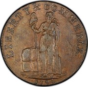 USA One Cent 1794 KM# Tn72.1 Talbot, Allum and Lee Tokens LIBERTY & COMMERCE. coin obverse USA One Cent 1794 KM# Tn72.1 Talbot, Allum and Lee Tokens LIBERTY & COMMERCE. coin obverse