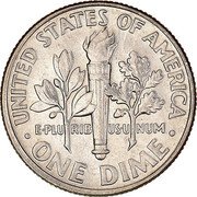 USA One Dime Roosevelt 2005 S KM# 195b UNITED STATES OF AMERICA ONE DIME E PLURIBUS UNUM coin reverse USA One Dime Roosevelt 2005 S KM# 195b UNITED STATES OF AMERICA ONE DIME E PLURIBUS UNUM coin reverse