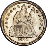 USA One Dime Seated Liberty 1856 small date KM# A63.2 LIBERTY coin obverse USA One Dime Seated Liberty 1856 small date KM# A63.2 LIBERTY coin obverse