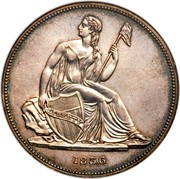 USA One Dollar Gobrecht 1836 KM# 59a.1 LIBERTY coin obverse