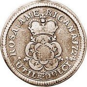 USA Penny 1724 KM# 12 Rosa Americana ROSA: AMERICANA ∙ UTILE ∙ DULCI coin reverse