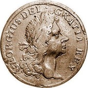 USA Penny Royal Patent 1724 KM# 13 GEORGIUS ∙ DEI ∙ GRATIA REX coin obverse USA Penny Royal Patent 1724 KM# 13 GEORGIUS ∙ DEI ∙ GRATIA REX coin obverse