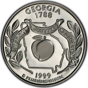 USA Quarter Dollar Georgia 1999 S KM# 296a GEORGIA 1788 WISDOM JUSTICE MODERATION E PLURIBUS UNUM coin reverse USA Quarter Dollar Georgia 1999 S KM# 296a GEORGIA 1788 WISDOM JUSTICE MODERATION E PLURIBUS UNUM coin reverse