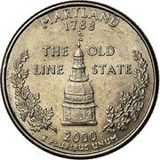USA Quarter Dollar Maryland 2000 P KM# 306 UNITED STATES OF AMERICA LIBERTY IN GOD WE TRUST QUARTER DOLLAR coin obverse USA Quarter Dollar Maryland 2000 P KM# 306 UNITED STATES OF AMERICA LIBERTY IN GOD WE TRUST QUARTER DOLLAR coin obverse