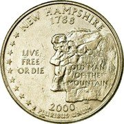 USA Quarter Dollar New Hampshire 2000 P KM# 308 UNITED STATES OF AMERICA LIBERTY IN GOD WE TRUST QUARTER DOLLAR coin obverse USA Quarter Dollar New Hampshire 2000 P KM# 308 UNITED STATES OF AMERICA LIBERTY IN GOD WE TRUST QUARTER DOLLAR coin obverse