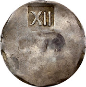 USA Shilling New England (1652) KM# 3 XII coin reverse USA Shilling New England (1652) KM# 3 XII coin reverse