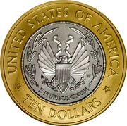 USA Ten Dollars Library of Congress 2000 W KM# 312 UNITED STATES OF AMERICA W E ∙ PLURIBUS ∙ UNUM TEN DOLLARS coin reverse USA Ten Dollars Library of Congress 2000 W KM# 312 UNITED STATES OF AMERICA W E ∙ PLURIBUS ∙ UNUM TEN DOLLARS coin reverse