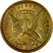 USA Ten Dols. 1852 KM# 51.3 United States Assay Office of Gold UNITED STATES OF AMERICA TEN DOLS. 884 THOUS LIBERTY coin obverse USA Ten Dols. 1852 KM# 51.3 United States Assay Office of Gold UNITED STATES OF AMERICA TEN DOLS. 884 THOUS LIBERTY coin obverse