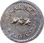 USA Three Pence Chalmers 1783 KM# Tn45 I. CHALMER, ANNAP'S. coin obverse USA Three Pence Chalmers 1783 KM# Tn45 I. CHALMER, ANNAP'S. coin obverse