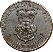 USA 2 Pence Rosa Americana 1723 KM# 11 ROSA ∙ AMERICANA ∙ UTILE ∙ DULCI coin reverse USA 2 Pence Rosa Americana 1723 KM# 11 ROSA ∙ AMERICANA ∙ UTILE ∙ DULCI coin reverse