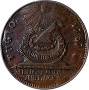 USA Cent 1787 KM# EA32.2 Fugio Cents FUGIO. MIND_YOUR_BUSINESS. coin obverse USA Cent 1787 KM# EA32.2 Fugio Cents FUGIO. MIND_YOUR_BUSINESS. coin obverse