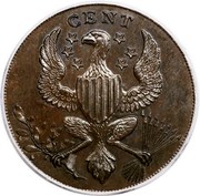 USA Cent 1792 KM# Tn65 Washington Pieces CENT coin reverse