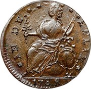 USA Connec. Draped Bust Facing Left 1788 KM# 22.1 * IN DE * * * * ET LIB. * coin reverse USA Connec. Draped Bust Facing Left 1788 KM# 22.1 * IN DE * * * * ET LIB. * coin reverse
