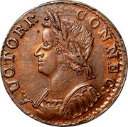 USA Connec Mailed Bust Facing Left 1786 KM# 3.1 AUCTORI: CONNEC : coin obverse USA Connec Mailed Bust Facing Left 1786 KM# 3.1 AUCTORI: CONNEC : coin obverse