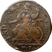 USA Connec. Mailed Bust Facing Left 1787/8 KM# 15 * INDE * * * ET * * LIB * * * coin reverse USA Connec. Mailed Bust Facing Left 1787/8 KM# 15 * INDE * * * ET * * LIB * * * coin reverse