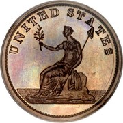 USA Copper 1783 KM# Tn38.4a Washington Pieces UNITED STATES coin reverse
