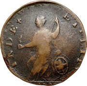 USA Copper 1788 KM# 11 Vermont Coppers INDE * ET ∙ LIB coin reverse USA Copper 1788 KM# 11 Vermont Coppers INDE * ET ∙ LIB coin reverse