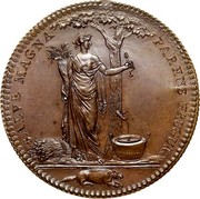 USA Half Dollar 1796 KM# Tn87.3a Castorland SALVE MAGNA PARENS FRUGUM coin reverse USA Half Dollar 1796 KM# Tn87.3a Castorland SALVE MAGNA PARENS FRUGUM coin reverse