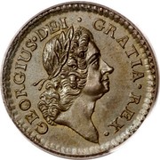 USA Halfpenny 1723 KM# 9 Rosa Americana GEORGIUS ∙ DEI ∙ GRATIA ∙ REX ∙ coin obverse
