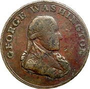 USA Halfpenny 1795 KM# Tn76.2 Washington Pieces GEORGE WASHINGTON coin obverse USA Halfpenny 1795 KM# Tn76.2 Washington Pieces GEORGE WASHINGTON coin obverse