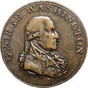 USA Halfpenny 1795 KM# Tn76.3 Washington Pieces GEORGE WASHINGTON coin obverse USA Halfpenny 1795 KM# Tn76.3 Washington Pieces GEORGE WASHINGTON coin obverse