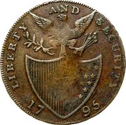 USA Halfpenny 1795 KM# Tn76.2 Washington Pieces LIBERTY AND SECURITY coin reverse USA Halfpenny 1795 KM# Tn76.2 Washington Pieces LIBERTY AND SECURITY coin reverse