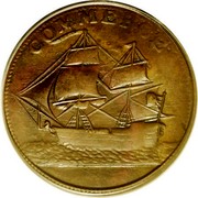 USA Halfpenny North American Token 1781 KM# Tn30 COMMERCE coin reverse USA Halfpenny North American Token 1781 KM# Tn30 COMMERCE coin reverse