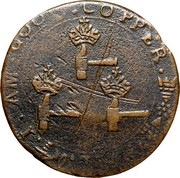 USA Higley Copper 1737 KM# Tn18.2 Higley or Granby coppers I . AM . GOOD . COPPER coin reverse USA Higley Copper 1737 KM# Tn18.2 Higley or Granby coppers I . AM . GOOD . COPPER coin reverse