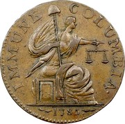 USA Immune Columbia 1785 KM# EA17 Immune Columbia IMMUNE COLUMBIA. coin obverse USA Immune Columbia 1785 KM# EA17 Immune Columbia IMMUNE COLUMBIA. coin obverse