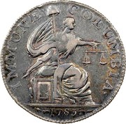 USA Immune Columbia 1785 KM# EA17a Immune Columbia IMMUNE COLUMBIA ∙ coin obverse USA Immune Columbia 1785 KM# EA17a Immune Columbia IMMUNE COLUMBIA ∙ coin obverse