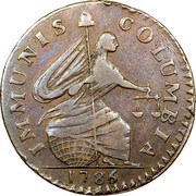USA Immunis Columbia 1786 KM# EA28 Immune Columbia IMMUNIS COLUMBIA coin obverse USA Immunis Columbia 1786 KM# EA28 Immune Columbia IMMUNIS COLUMBIA coin obverse