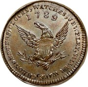 USA Motts Token 1789 KM# Tn52.2 CLOCKS, WATCHES, JEWELRY, SILVER WARE, CHRONOMETERS, coin reverse USA Motts Token 1789 KM# Tn52.2 CLOCKS, WATCHES, JEWELRY, SILVER WARE, CHRONOMETERS, coin reverse