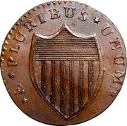 USA Nova Caesarea New Jersey 1786 KM# 10 * E * PLURIBUS * UNUM * coin reverse