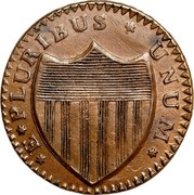 USA Nova Caesarea New Jersey Cent 1786 KM# 11.1 * E * PLURIBUS * UNUM * coin reverse