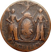 USA Nova Eborac EXCELSIOR 1787 KM# 2 EXCELSIOR coin obverse USA Nova Eborac EXCELSIOR 1787 KM# 2 EXCELSIOR coin obverse