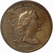 USA One Cent Liberty Cap 1793 cap KM# 13 LIBERTY coin obverse USA One Cent Liberty Cap 1793 cap KM# 13 LIBERTY coin obverse