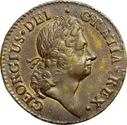 USA Penny 1722 KM# 4 Rosa Americana GEORGIUS ∙ DEI ∙ GRATIA ∙ REX ∙ coin obverse USA Penny 1722 KM# 4 Rosa Americana GEORGIUS ∙ DEI ∙ GRATIA ∙ REX ∙ coin obverse