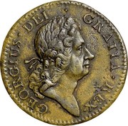 USA Penny Rosa Americana 1723 KM# 10 GEORGIUS ∙ DEI ∙ GRATIA ∙ REX ∙ coin obverse USA Penny Rosa Americana 1723 KM# 10 GEORGIUS ∙ DEI ∙ GRATIA ∙ REX ∙ coin obverse