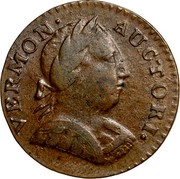 USA Vermon 1788 KM# 9.1 Vermont Coppers VERMON. AUCTORI. coin obverse USA Vermon 1788 KM# 9.1 Vermont Coppers VERMON. AUCTORI. coin obverse