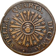 USA Vermonts 1785 KM# 3 Vermont Coppers STELLA. QUARTA. DECIMA ∙ coin reverse