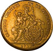 Germany 1/2 Carolin 1733 KM# 422 Electorate / Trade Coinage coin reverse