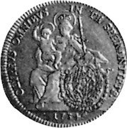 Germany 1/2 Carolin 1734 KM# 429 Electorate / Trade Coinage coin reverse