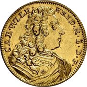 Germany 1/2 Carolin 1735 KM# 187 Margraviate / Trade Coinage coin obverse